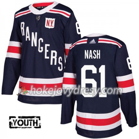 Dětské Hokejový Dres New York Rangers Rick Nash 61 2018 Winter Classic Adidas Modrá Authentic